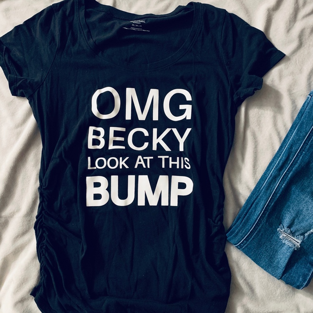 Black Maternity Verbage Tee